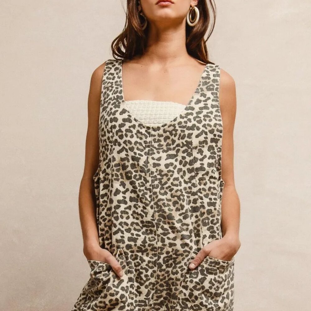 BiBi‎ Leopard Print Adjustable Strap U Neck Jumps… - image 7